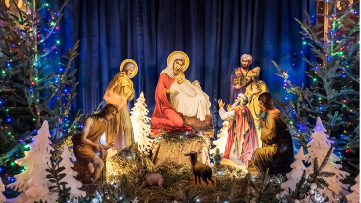 Nativity scene at California church depicts Jesus, Mary and Joseph as