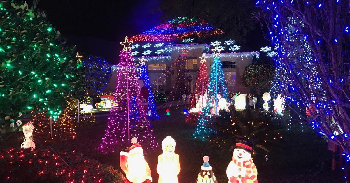 Map of the best places to see Christmas lights in Jacksonville and