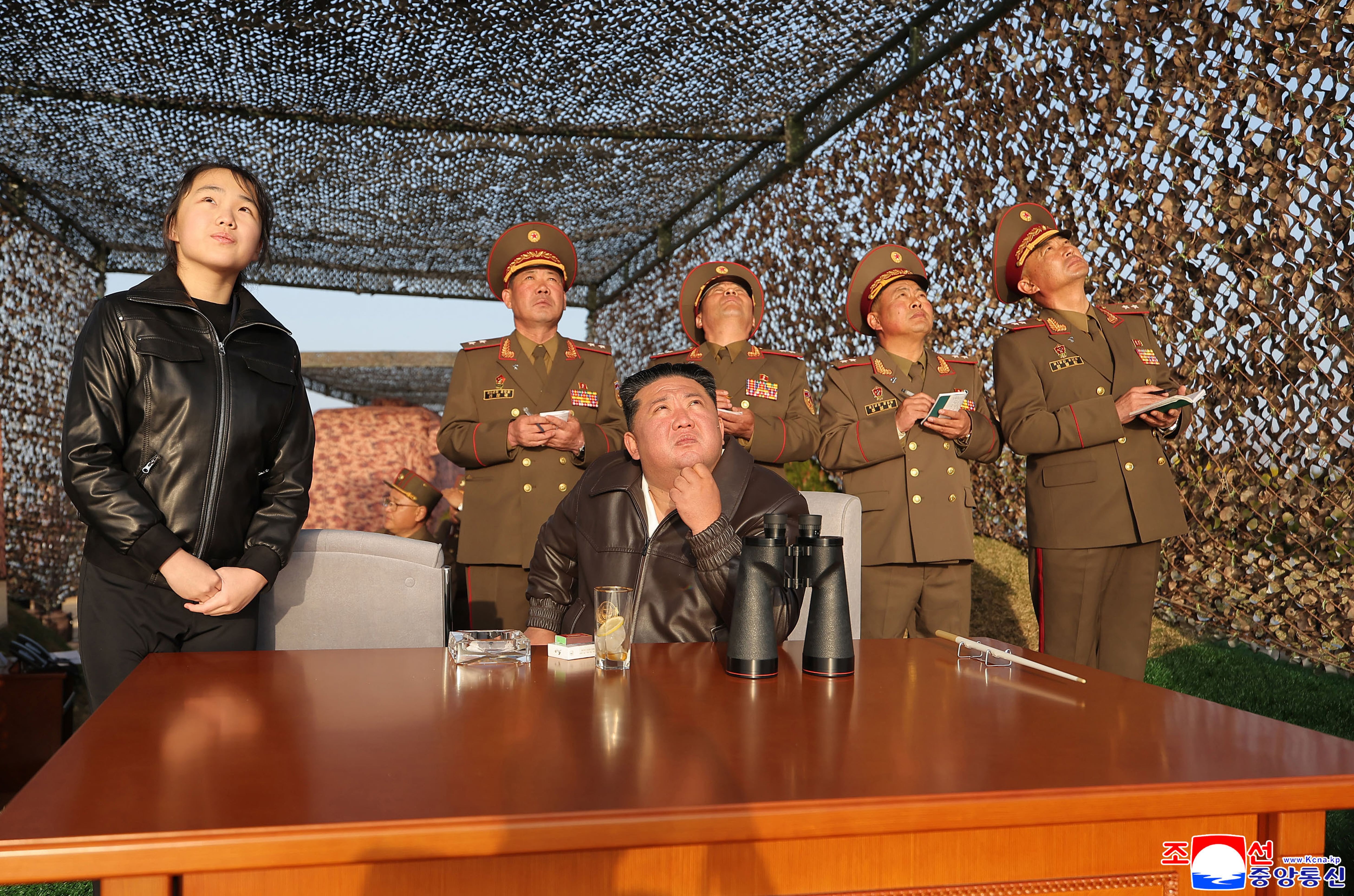 North Korea again tests cluster munitions in a launch observed by Kim and his daughter