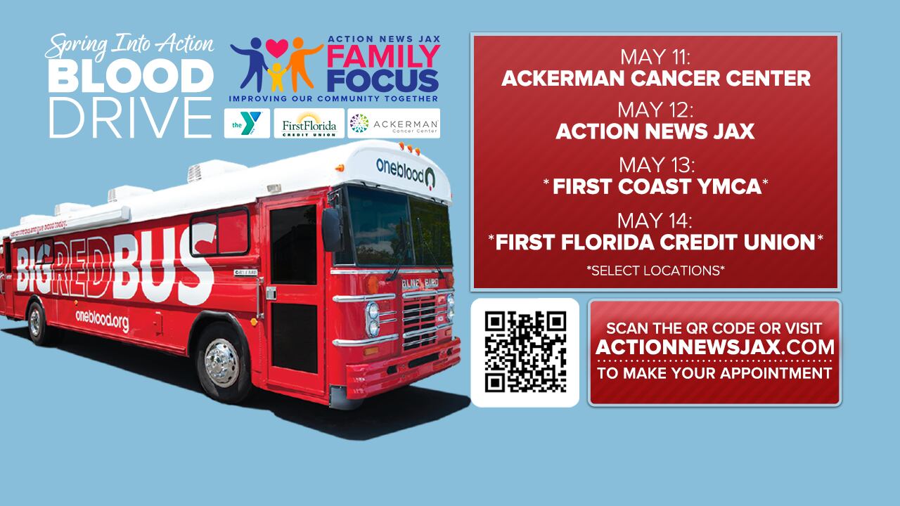 OneBlood, Action News Jax team up for the Spring into Action Blood